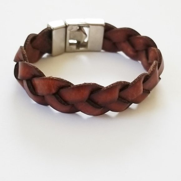 Vintage Jewelry - 3/$20 Handmade in Spain Braided Leather Bracelet